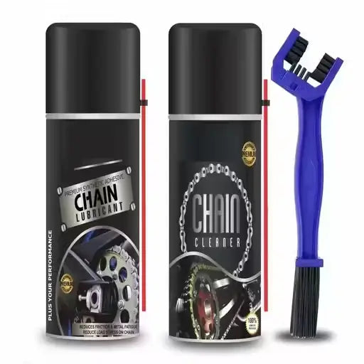 Bike Chain Lubricant and Chain Cleaner Spray with Brush