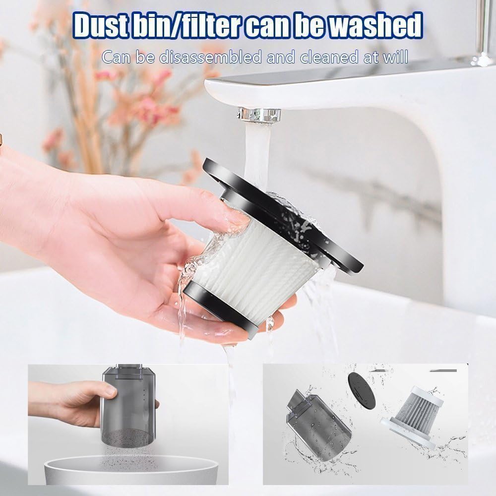 3 in 1 Mini Car Vacuum  Wireless, Rechargeable, Blower & Dust Cleaner for Car, Home & Keyboard