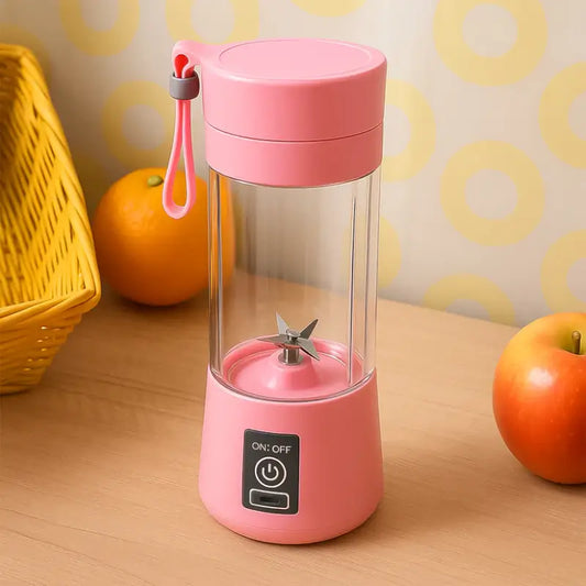 Portable USB Rechargeable Juicer Blender Bottle 380ML with 6 Stainless Steel Blades